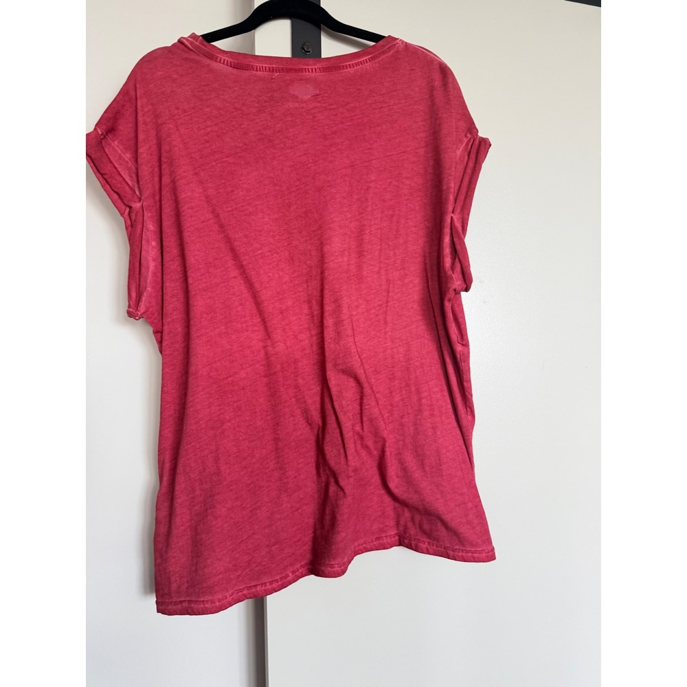 Harley-Davidson Womens Red Graphic T-Shirt Foil Eagle Biker Tee 2XL - Picture 4 of 5